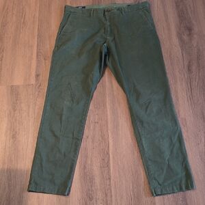 1901 Men's Olive Green Chinos - Classic Straight Fit